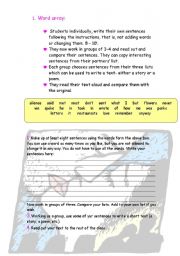 English Worksheet: writing activity