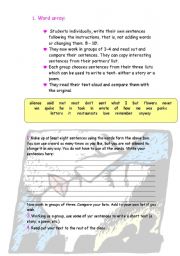 English worksheet: writing activity