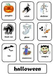 Halloween flashcards