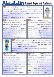 English Worksheet: Fairy Tales/ Stories (15) - ALADDIN