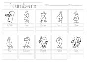 English Worksheet: Numbers 1-10