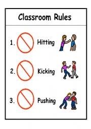 English Worksheet: Classroom Rules