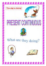 English Worksheet: FLAHCARDS- PRESENT CONTINUOUS