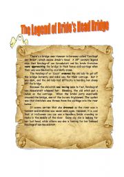 English Worksheet: halloween story