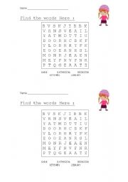 English worksheet: search for the words