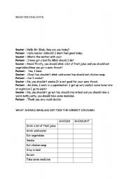 English Worksheet: should / shouldnt