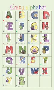 English Worksheet: Crazy alphabet