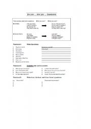 English Worksheet: do you vs are you
