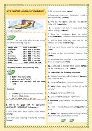 English Worksheet: LETS PRACTISE ADVERBS OF FREQUENCY!