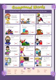 English Worksheet: Compound Words  WS 1