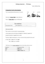 English Worksheet: Making comparison