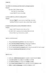 English Worksheet: USED TO