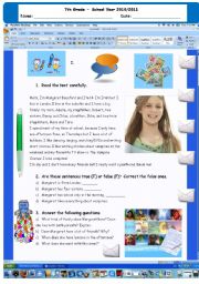 English Worksheet: Present Simple Worksheet / Test - High Beginner