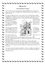 English Worksheet: a halloween story