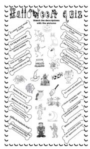 English Worksheet: HALLOWEEN QUIZ