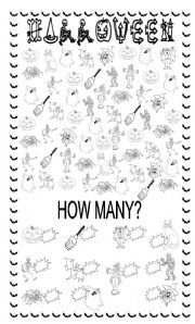 English Worksheet: HALLOWEEN - HOW MANY...?