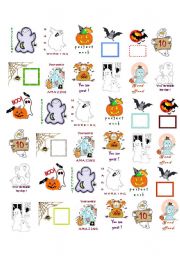 English Worksheet: HALLOWEEN    S T I C K E R S 