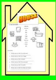 English worksheet: HOUSE