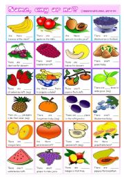 English Worksheet: Some, any or no + fruit  - grammar and vocabulary (exercises)  *editable
