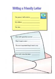 English Worksheet: write a letter