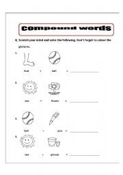 English worksheet: Compound Words