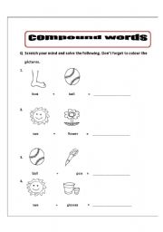 English Worksheet: Compound Words