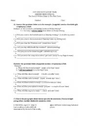 English worksheet: 1st term 2nd written exam