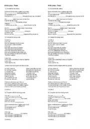 English Worksheet: Train - If its love