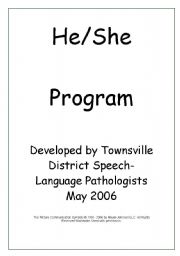 English Worksheet: He/She Program