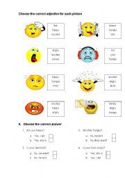 English Worksheet: feelings