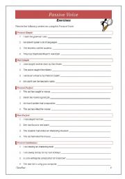 English Worksheet: passive voice worksheet