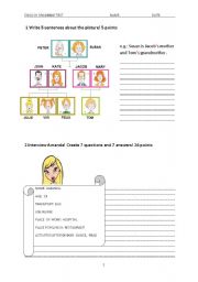 English Worksheet: English grammar test