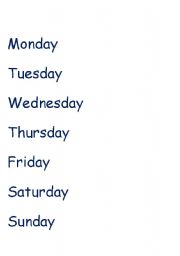 English Worksheet: Yesterday, Today, and Tomorrow Days Matching