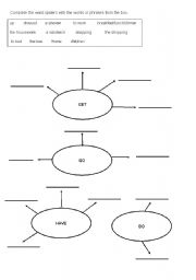 English Worksheet: Collocations - Have,Get, Go, Do & Make