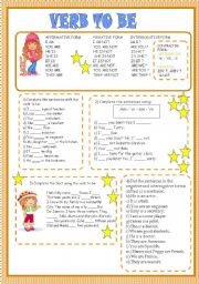 English Worksheet: VERB TO BE