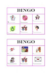 English Worksheet: Bingo and Pictionary on St valentines day