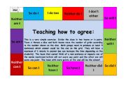 Teaching how to agree in English