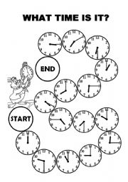 English Worksheet: Telling time