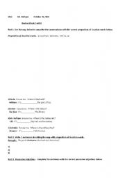 English worksheet: esl 1 beginners test