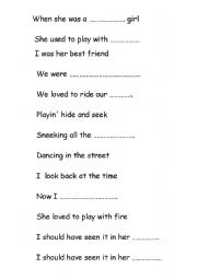 English worksheet: Cry,cry,cry