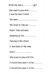 English Worksheet: Cry,cry,cry
