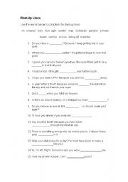 English Worksheet: Chat-up Lines