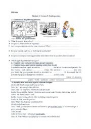 English Worksheet: Group Hour Pushy Parents