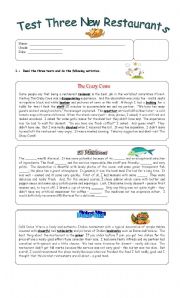 English Worksheet: reading