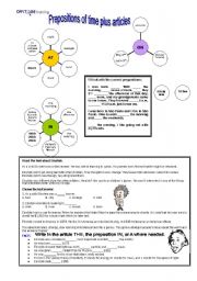 Prepositions of Time plus Articles