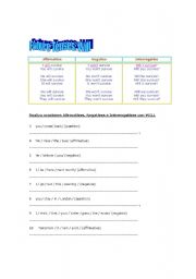 English worksheet: Future Tenses: Will, Going to and Present Continuous for future
