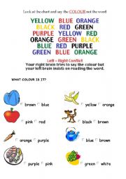 English Worksheet: Colours worksheet practice