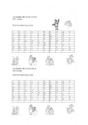 English worksheet: croossword- occupations