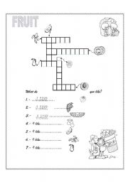 English worksheet: FRUITS