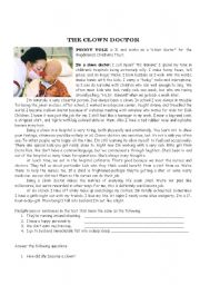 English Worksheet: The clown doctor
